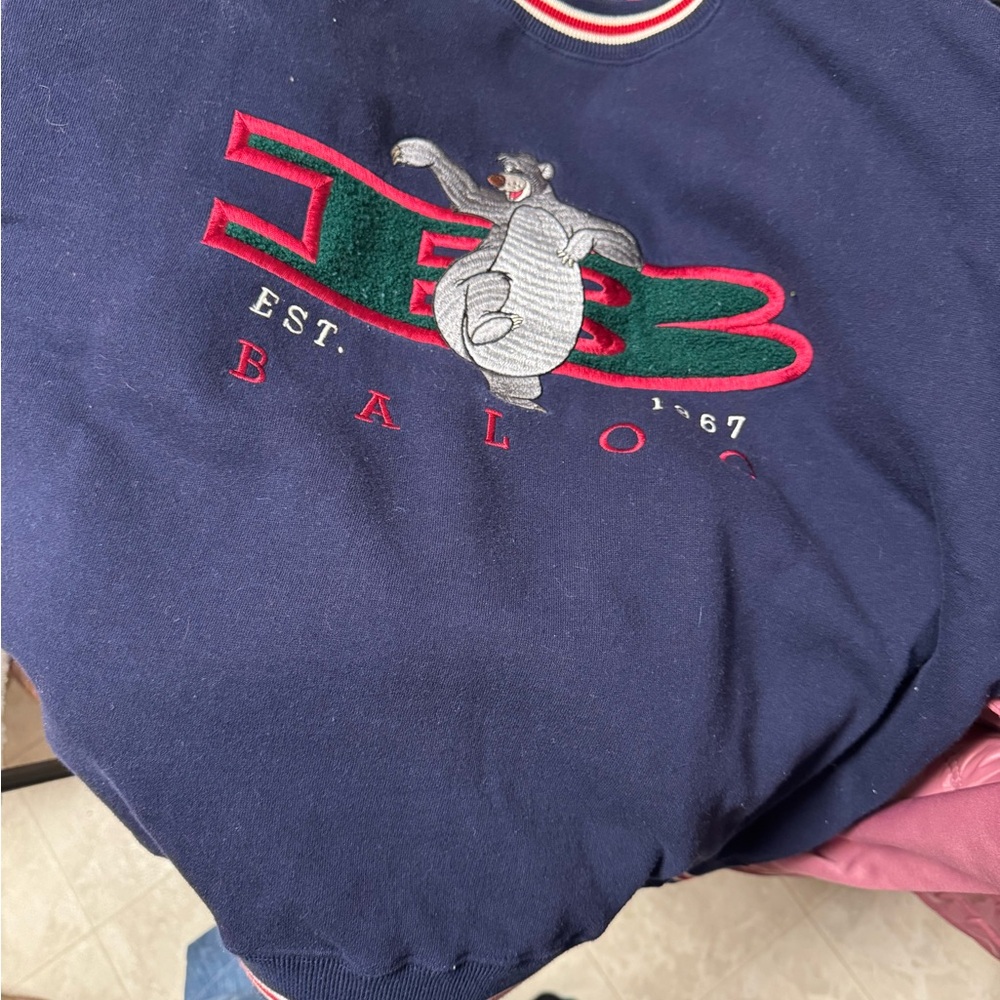 Disney Navy Sweatshirt with Baloo Embroidery